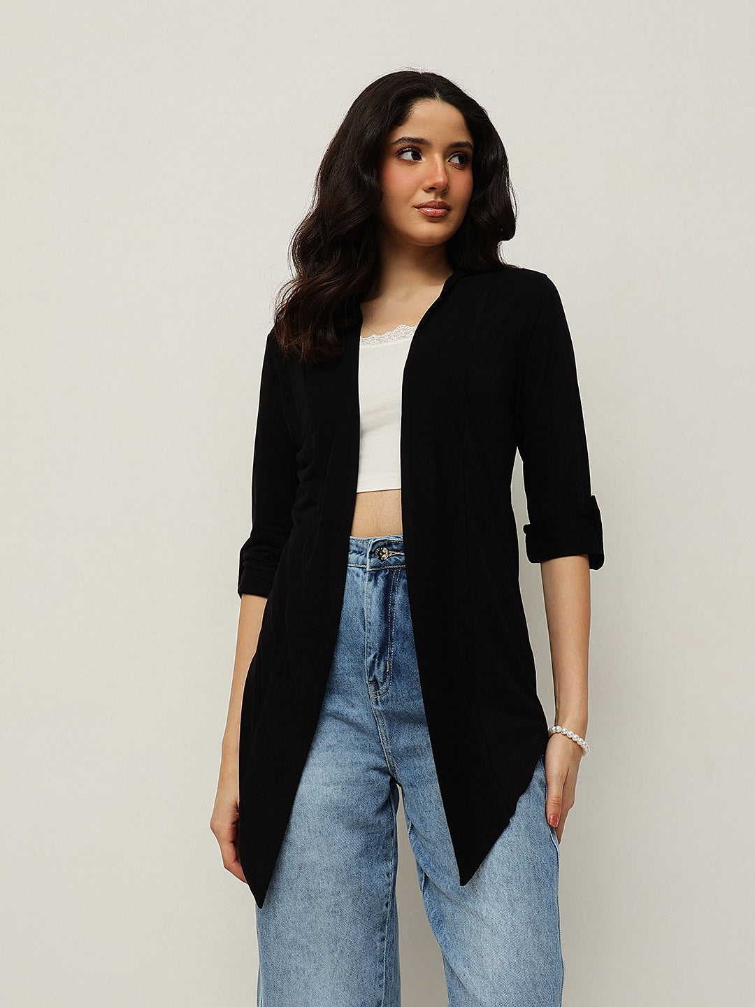 Waterfall Drape Viscose Shrug