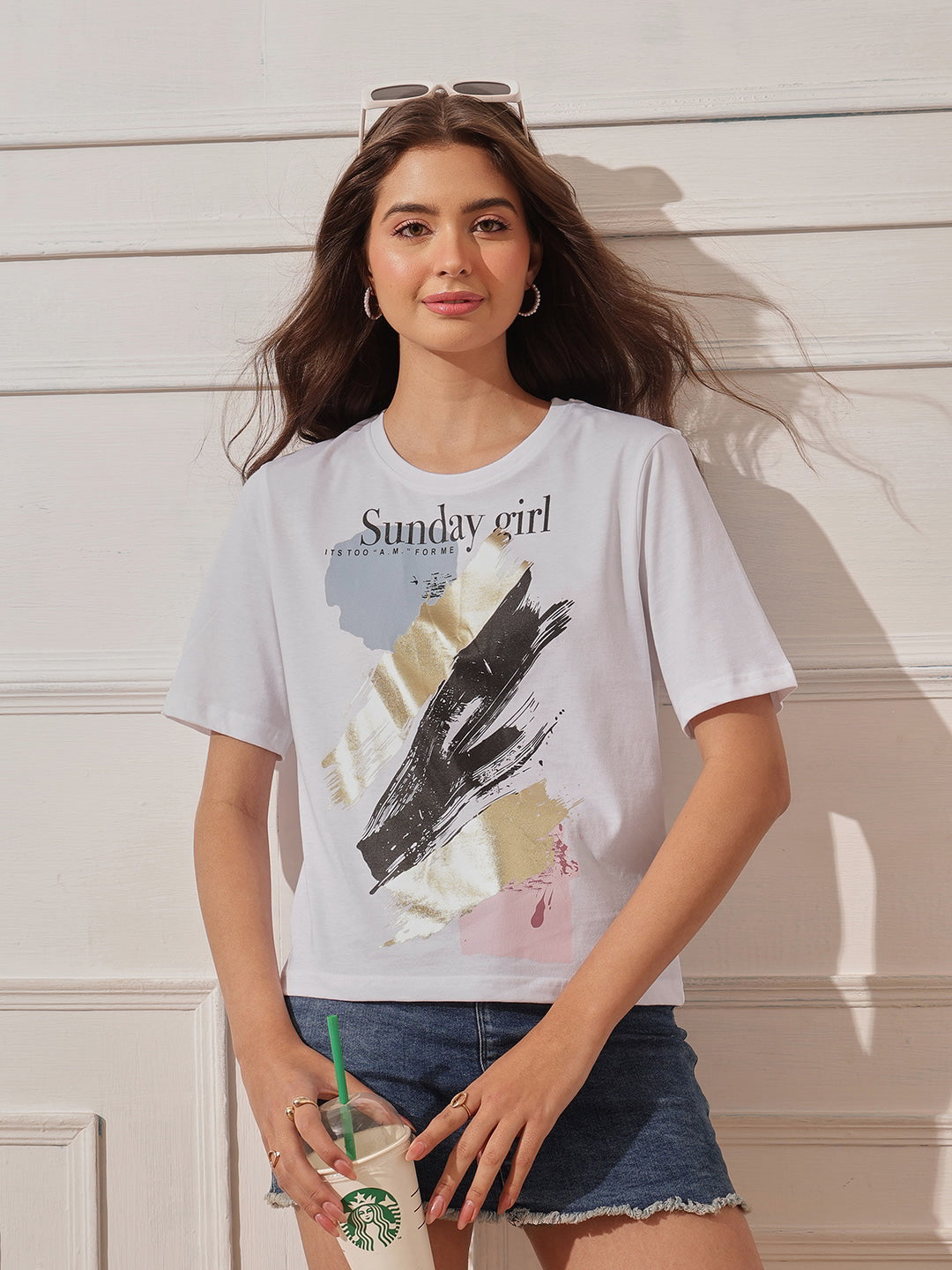 Cotton Relaxed Crop Tee