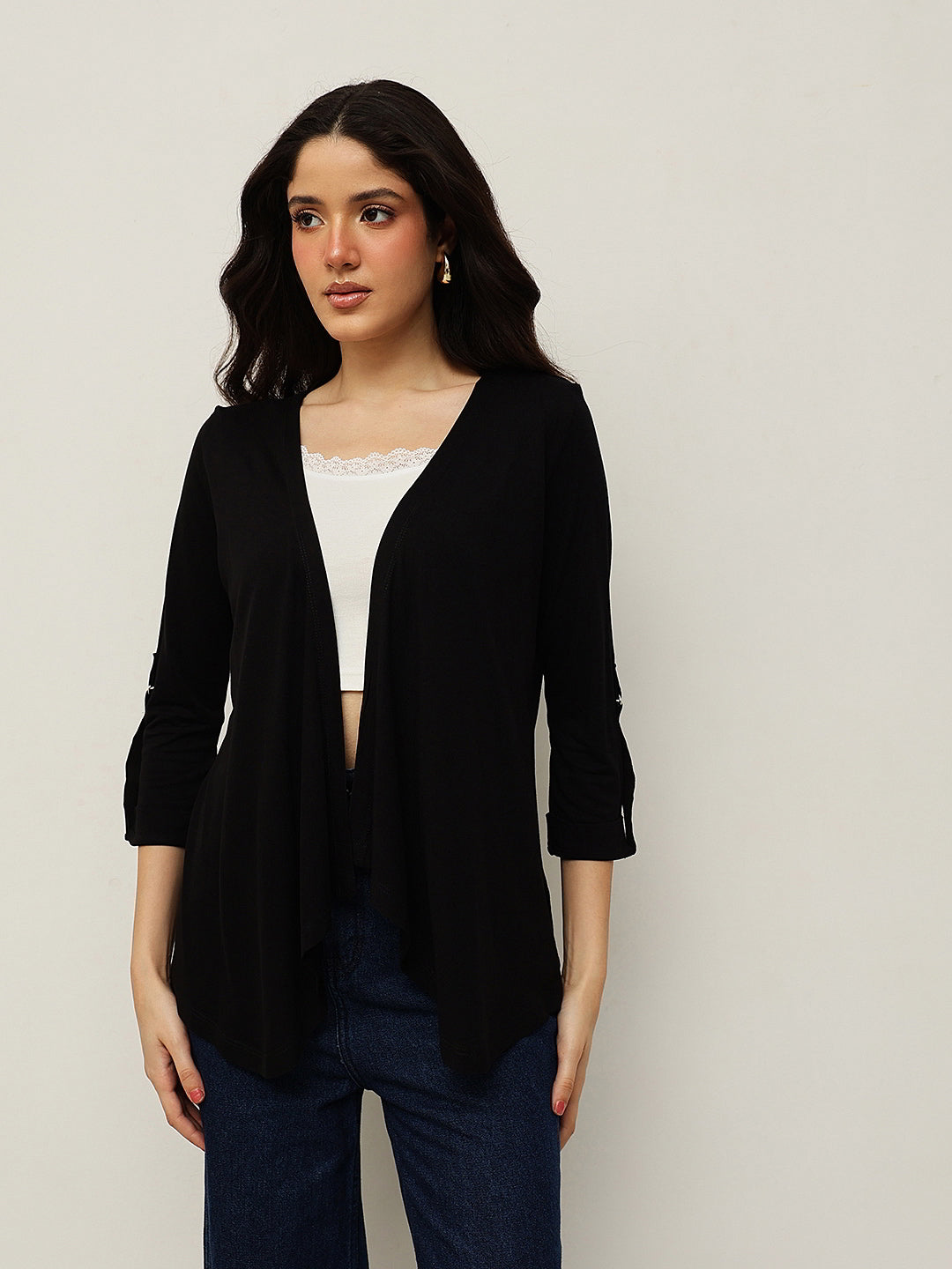 Cascading Viscose Shrug