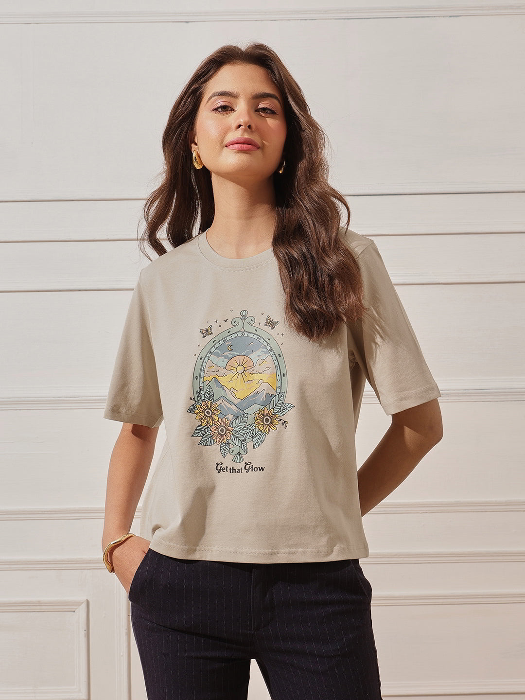Cotton Relaxed Crop Tee