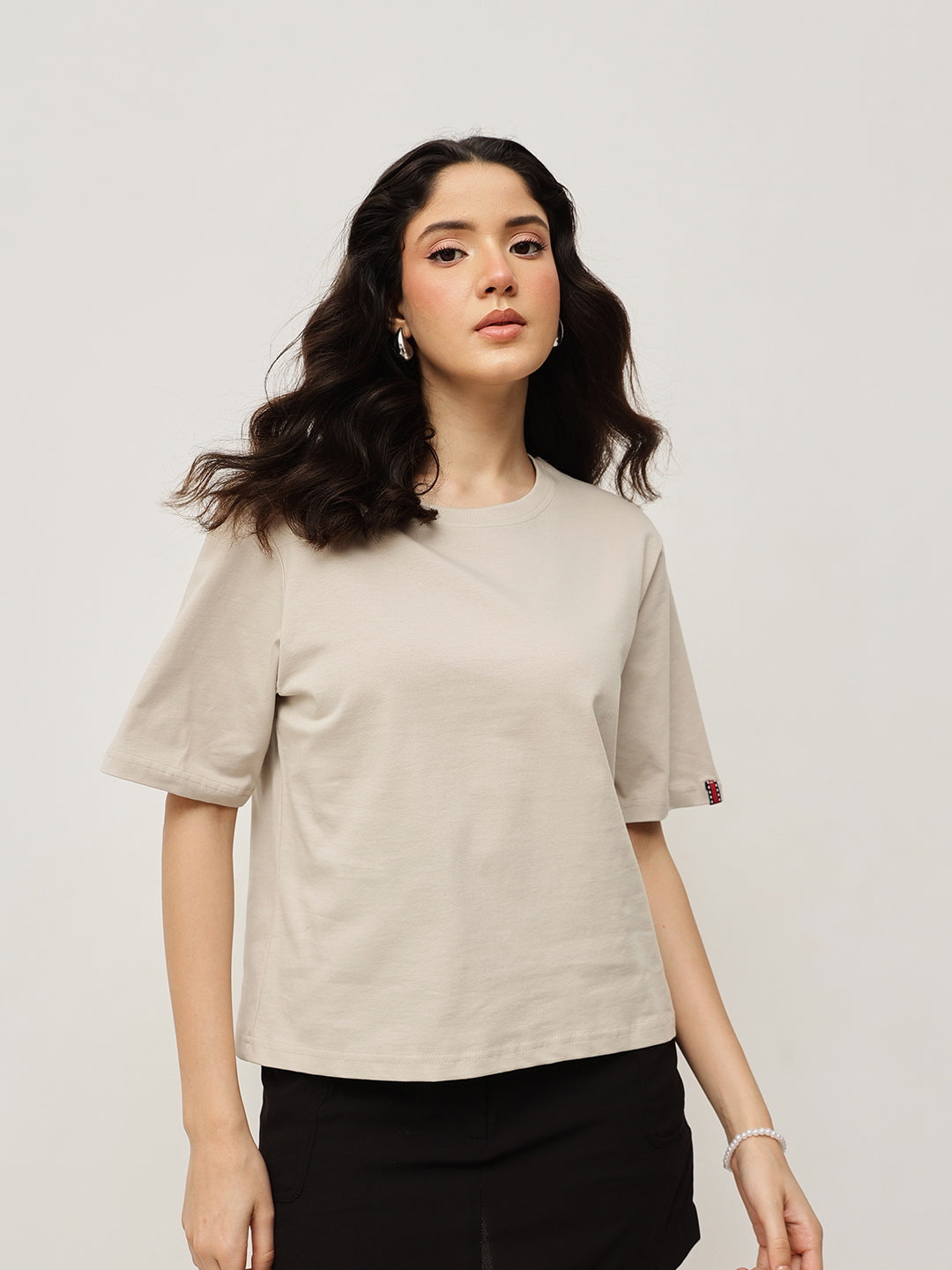 Cotton Relaxed Crop Tee