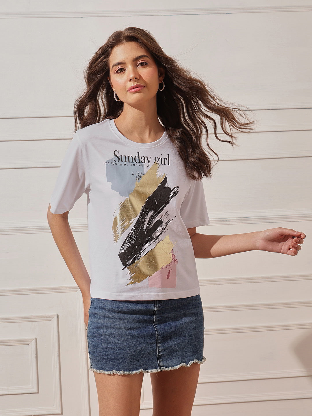 Cotton Relaxed Crop Tee