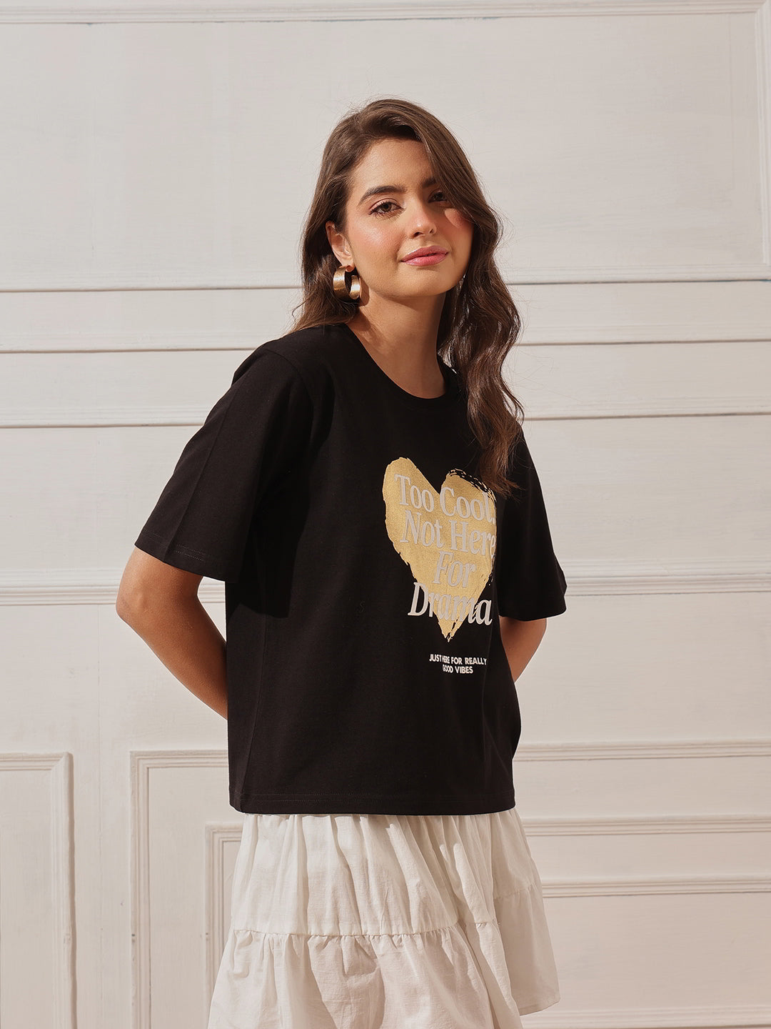 Cotton Relaxed Crop Tee