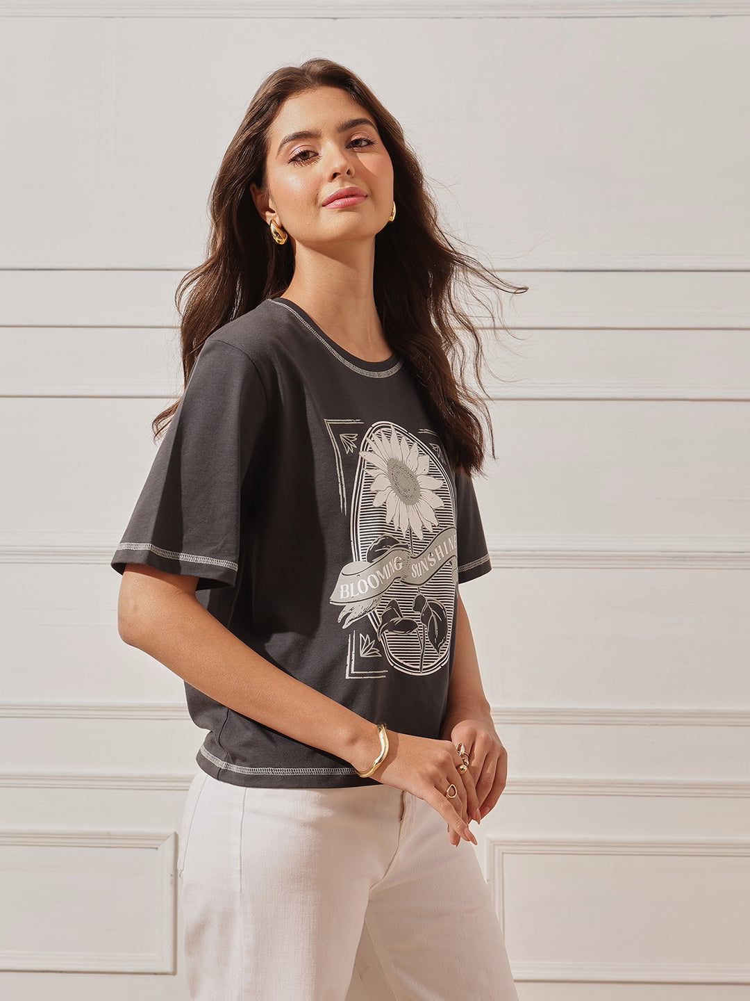 Cotton Relaxed Crop Tee