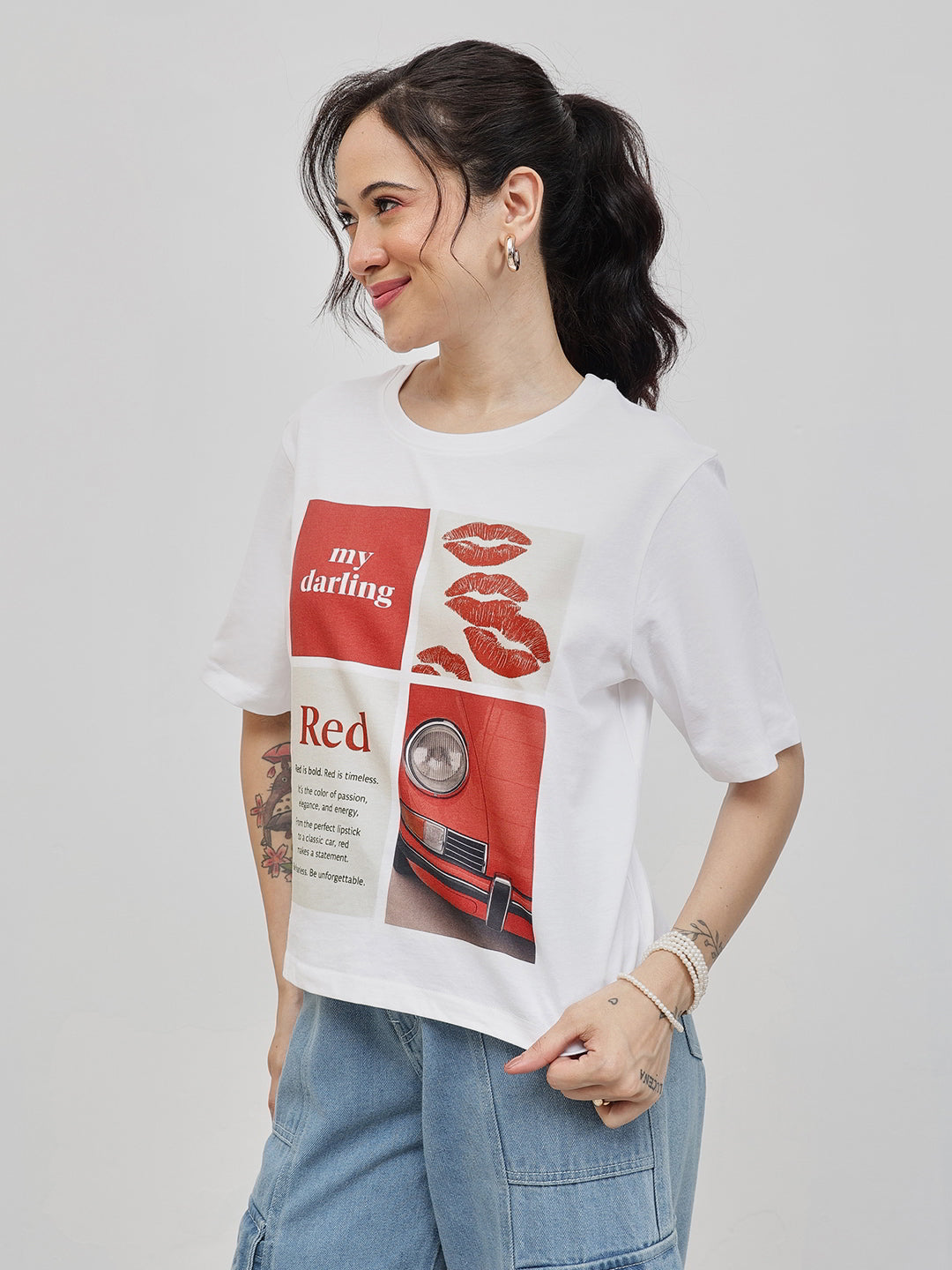 Cotton Relaxed Crop Tee