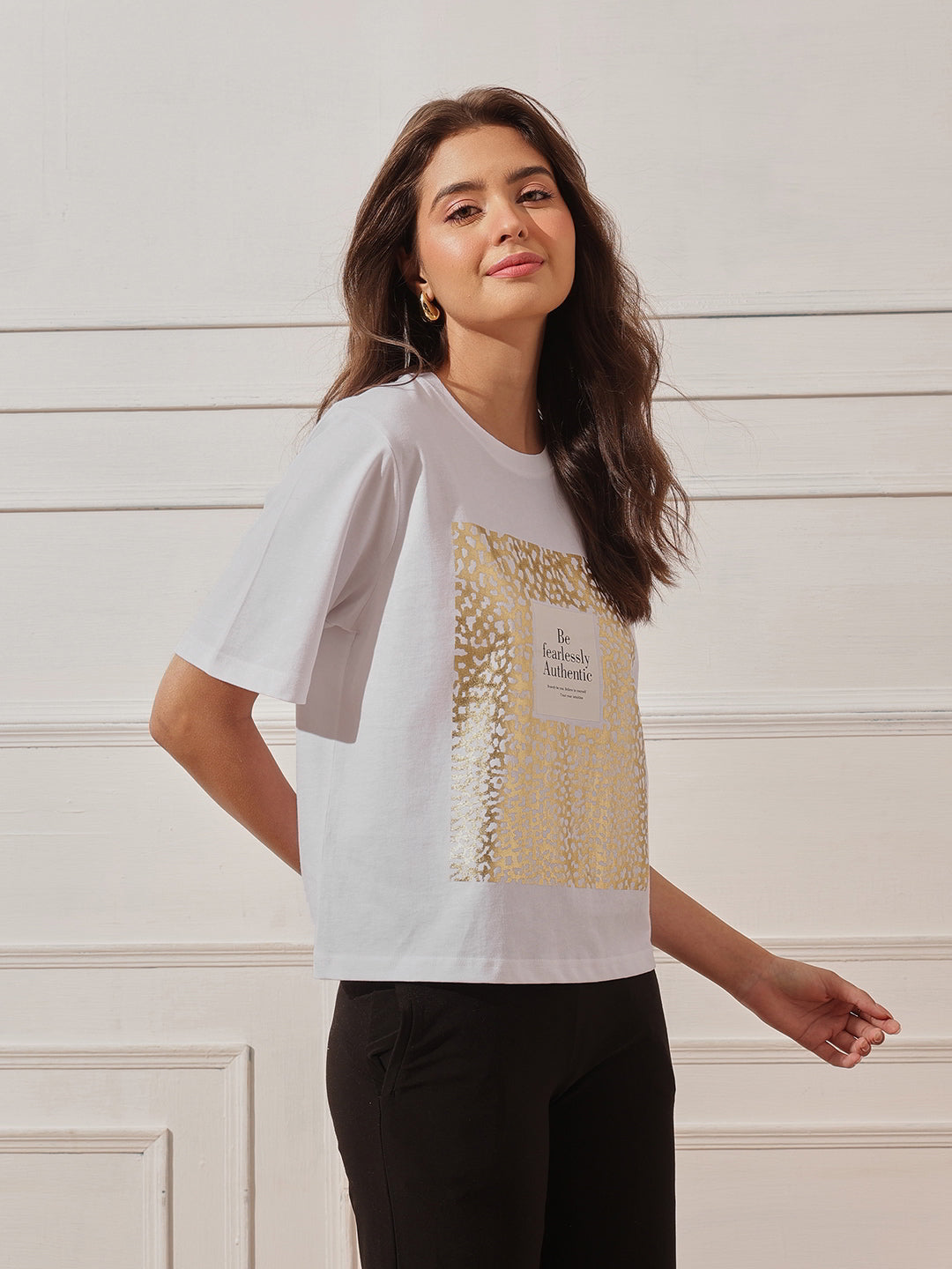 Cotton Relaxed Crop Tee