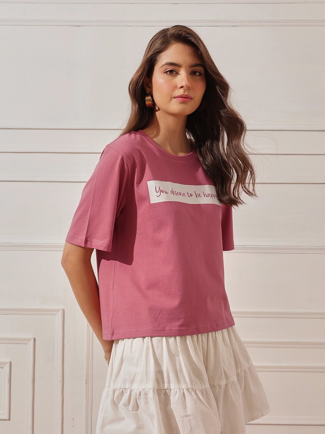 Cotton Relaxed Crop Tee