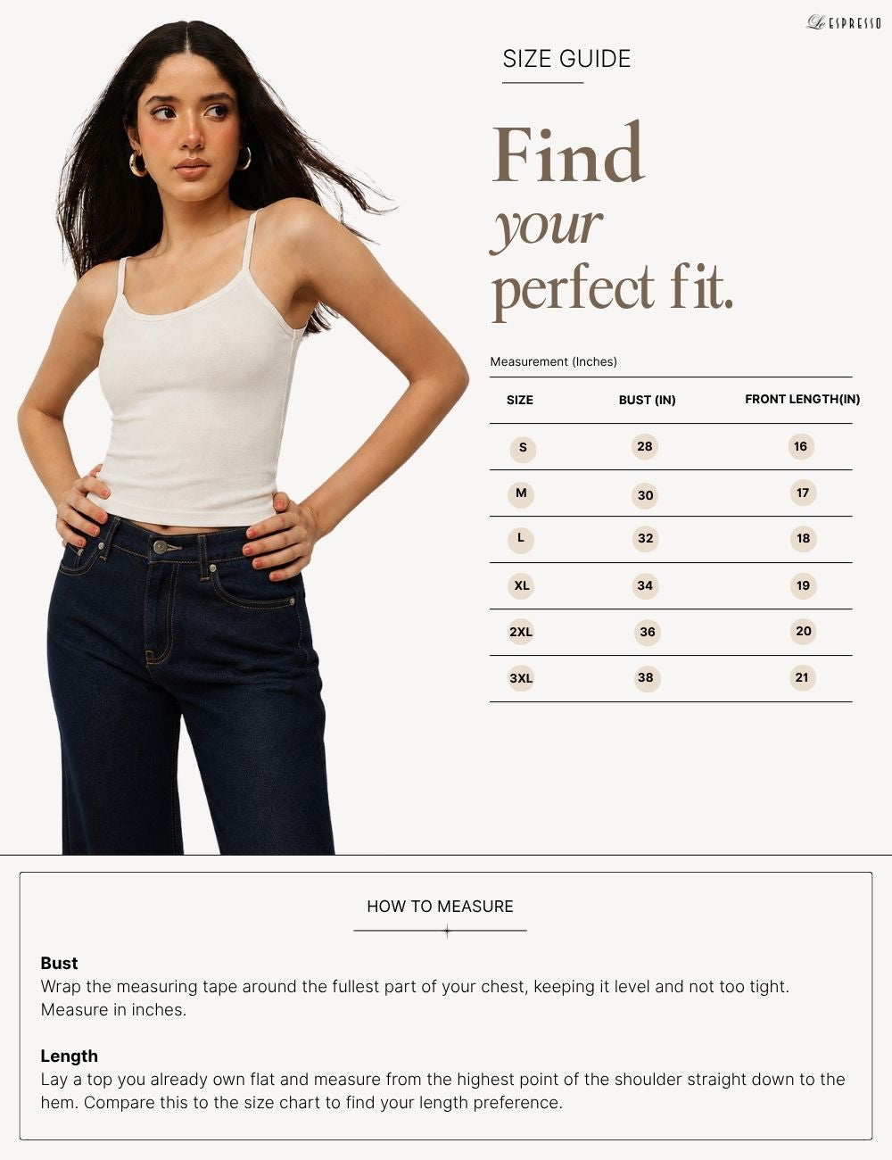 Viscose Everyday Camisole - Pack of 2 size guide