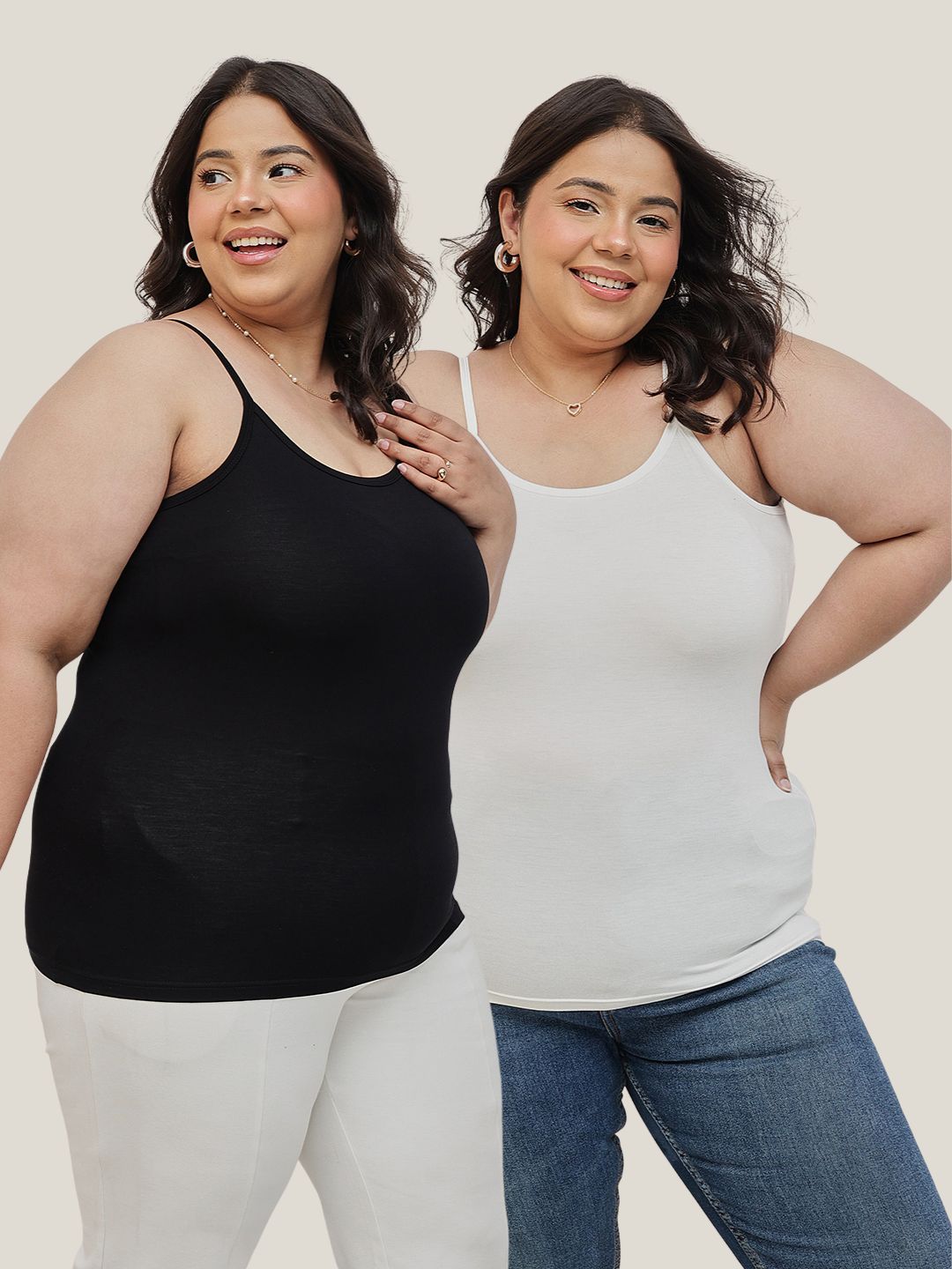 Viscose Everyday Camisole Plus Size- Pack of 2