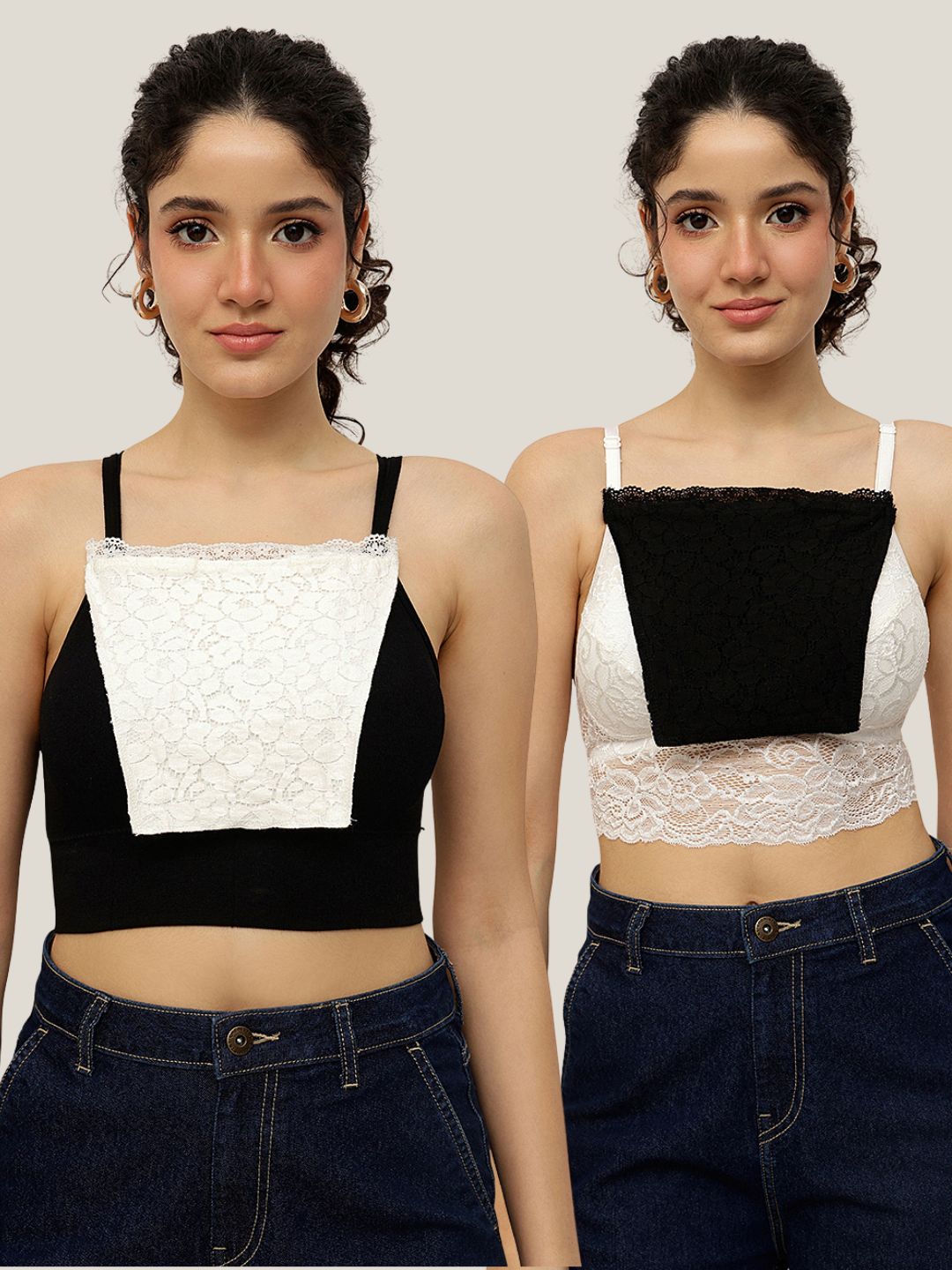 Lace Modesty Cami Insert - Pack of 2