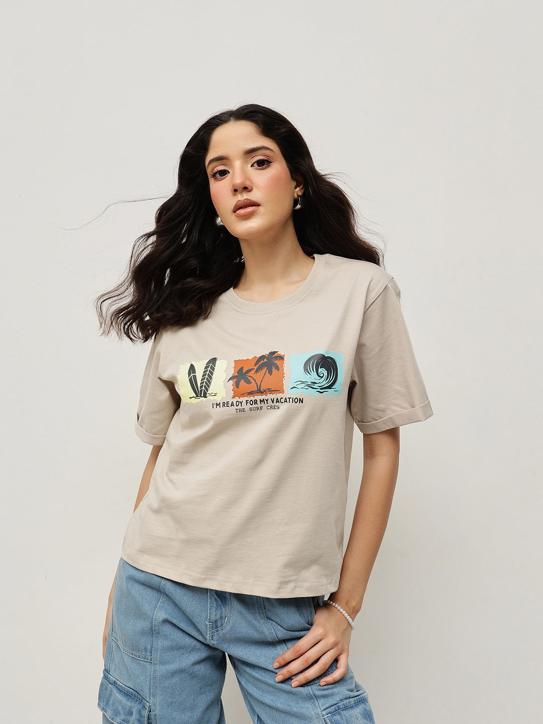 Cotton Relaxed Crop Tee