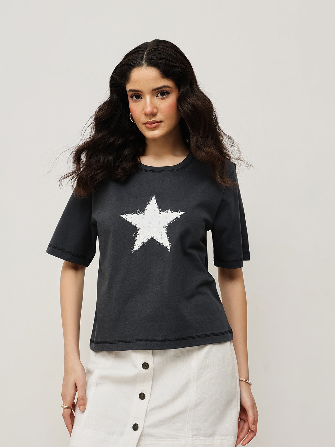 Cotton Relaxed Crop Tee