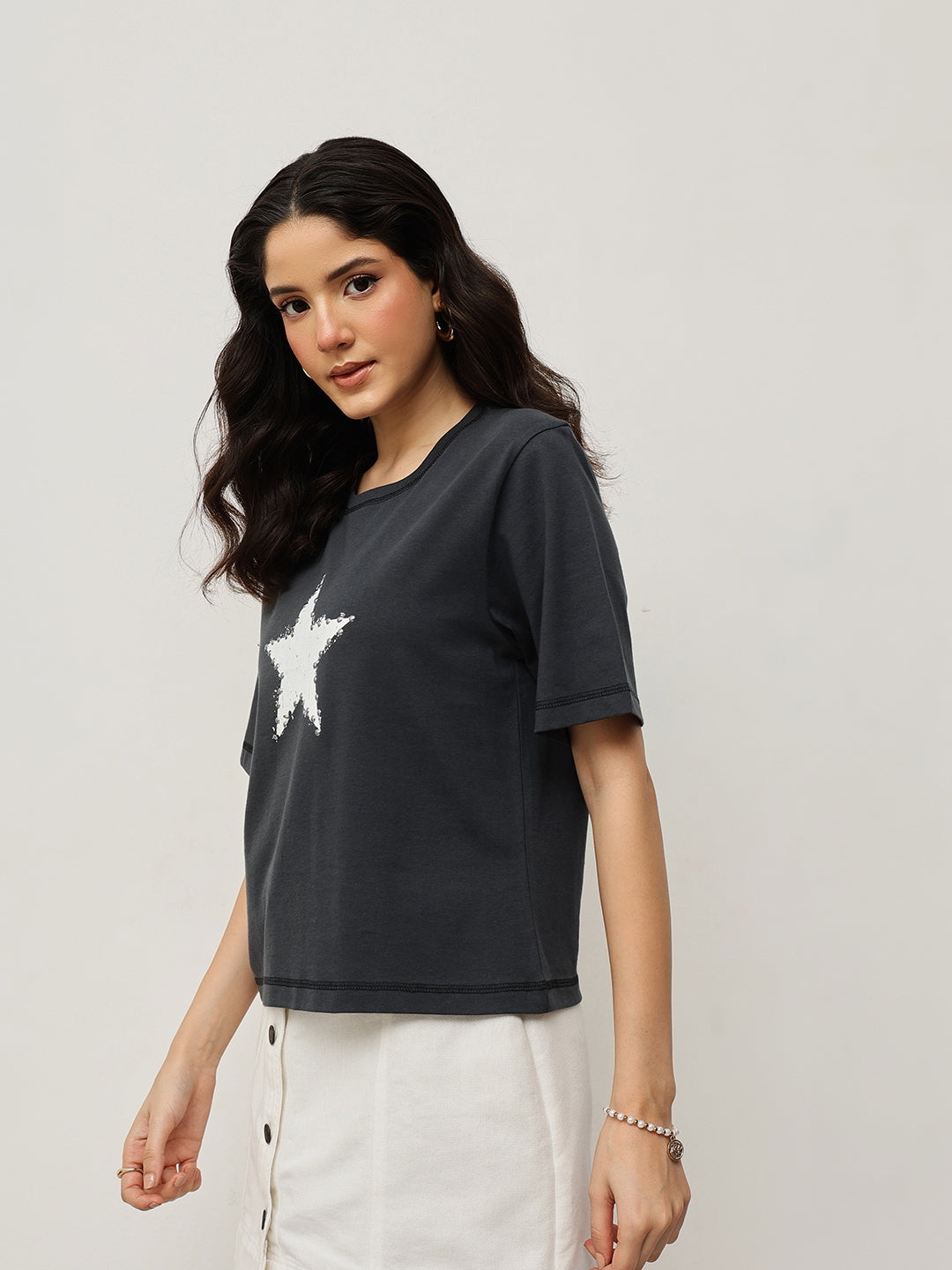 Cotton Relaxed Crop Tee